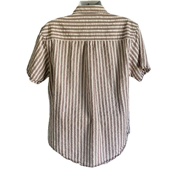 Van Heusen Short Sleeve Button Down Lightweight Cotton Men's Large - Picture 5 of 8